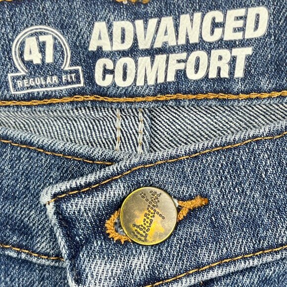 Wrangler 47 Advanced Comfort Jeans | Men’s 38x32 | Blue Straight Leg Casual - Picture 3 of 8